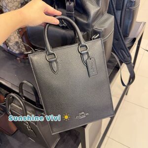 Coach Black Leather Men's Bag